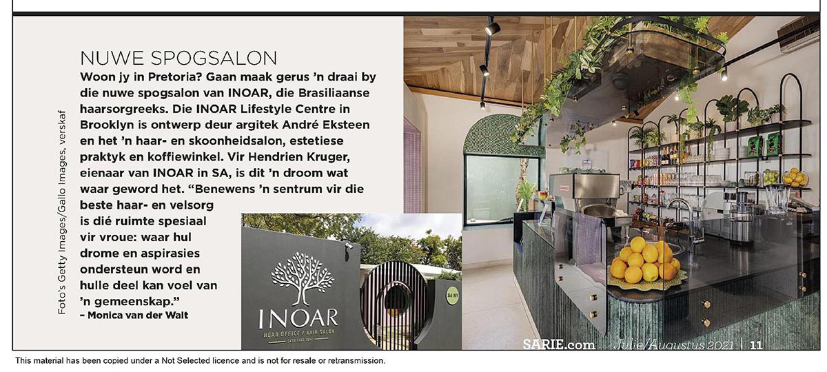 Inoar Salon in Sarie Magazine